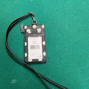 Late Spade card case lanyard. Brand new